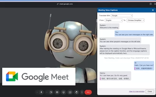 Voice Caption Translator - Chrome Extension