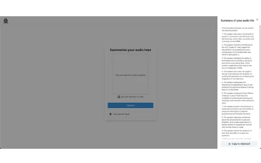AI-Powered Audio Summarizer - Chrome Extension