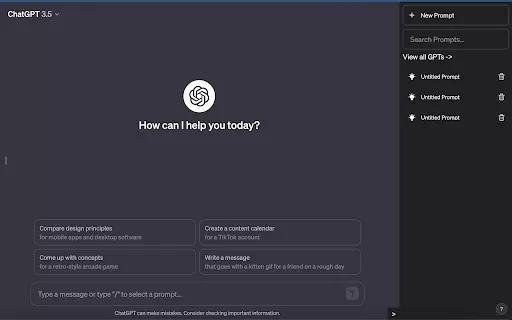 GPT's Prompt - Chrome Extension
