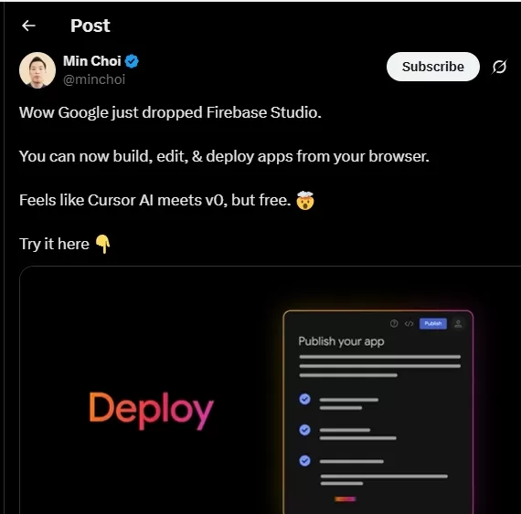 Firebase Studio User Reaction