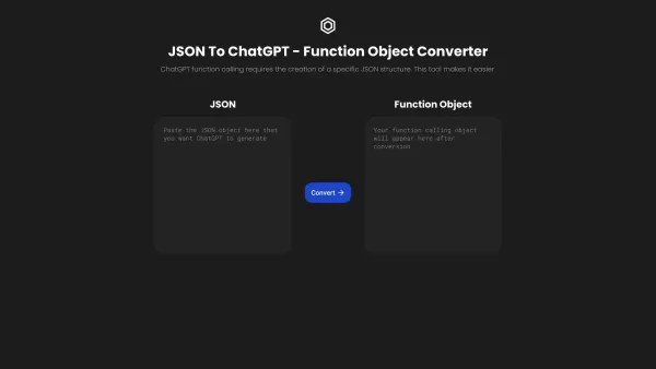 JSON To ChatGPT Function Calling Object