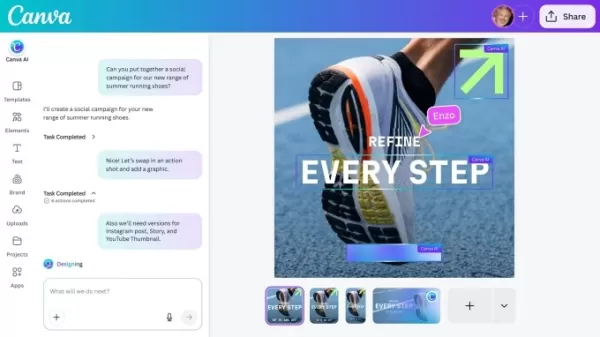 Canva's AI assistant can now call various tools to create designs for you
