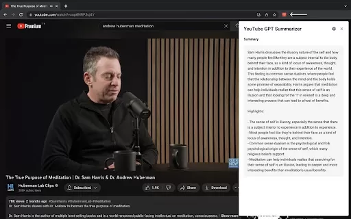 YouTube Summary via ChatGPT - Chrome Extension