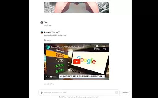 Image and Youtube Video Viewer for GPTs (IYVV) - Chrome Extension
