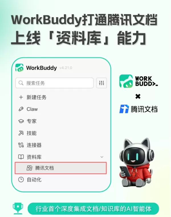 WorkBuddy integrates Tencent Docs for seamless knowledge management and effortless switching