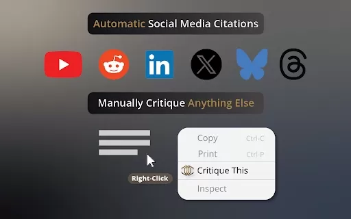 Critique AI Browser Companion - Chrome Extension