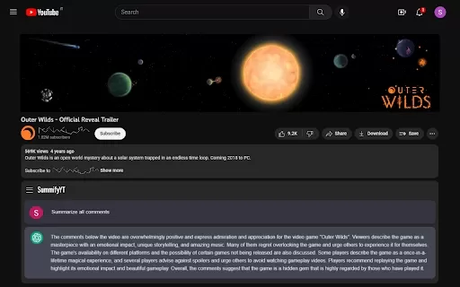 SummifyYT - Chrome Extension