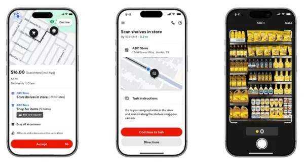 A DoorDash lança um novo aplicativo chamado “Tasks”, que paga aos entregadores para que enviem vídeos para o treinamento de IA