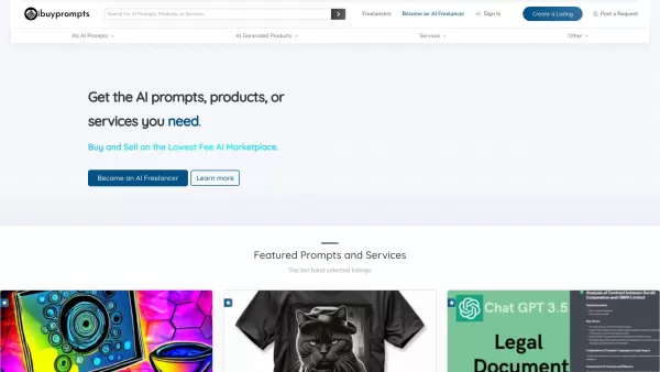 Ibuyprompts - AI Freelance Marketplace