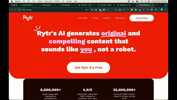 Инструмент Rytr AI создает контент для Facebook, Google Ads и других платформ