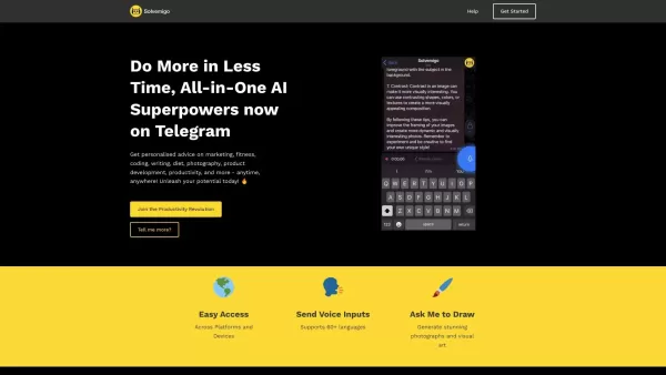 Solvemigo - ChatGPT for Telegram