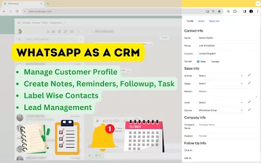 WhatsCRM - Chrome Extension