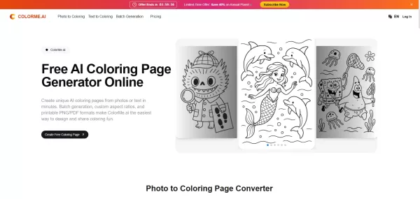 ColorMe.ai: Free AI Coloring Page Generator