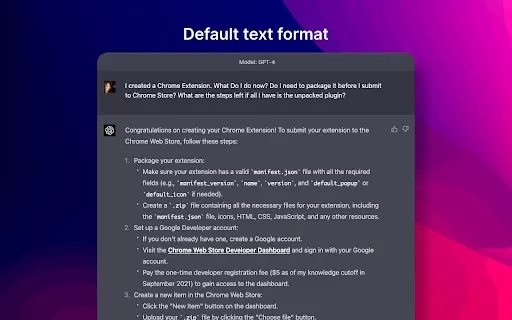 GPT4 Chat Settings - Chrome Extension