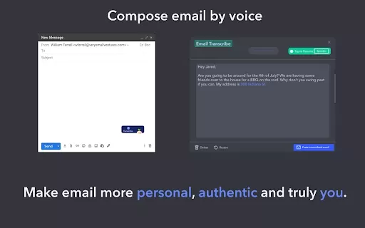 Send email with your Voice - Chrome Extension
