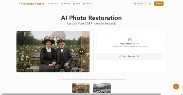 PhotoRestore.ai: Fix Water Stains & Scratches