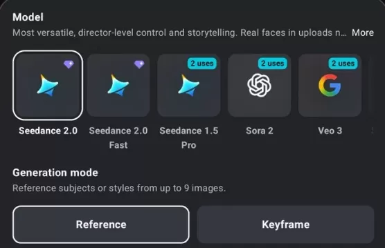 Beispiel für die KI-Videogenerierung mit Seedance 2.0