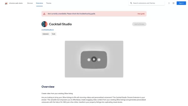 Cocktail Studio Chrome Extension - Chrome Extension