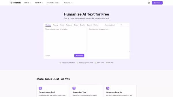 Toolsmart Free Humanize AI