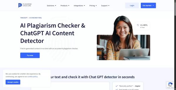 AI detector by PlagiarismCheck.org (TraceGPT)