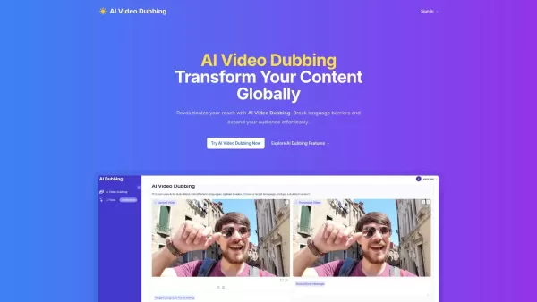 AI Video Dubbing