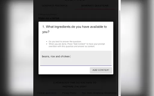 GPT3 Prompting and Feedback Tool - Chrome Extension