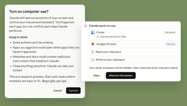 Die Claude-KI von Anthropics kann nun macOS-Computer direkt steuern, indem sie menschliche Maus- und Tastatureingaben simuliert, um Browser, Dateien und Apps zu bedienen. Dieser Schritt ist eine Antwort auf den Aufstieg von OpenClaws und markiert einen praktischen Start für agentische KI. Die Funktion umfasst Benutzerberechtigungen und Sicherheitsprüfungen, befindet sich jedoch weiterhin in der Forschungsvorschau, weshalb bei der Verarbeitung sensibler Daten Vorsicht geboten ist.