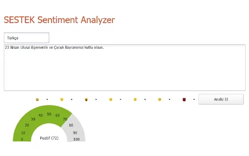SESTEK Sentiment Analyzer - Chrome Extension