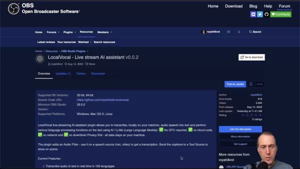 StreamVocal:OBS流媒体的离线AI转录