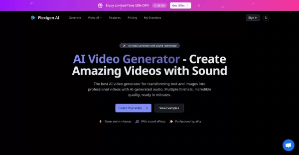 Plexigen AI - AI Video Generator with Audio