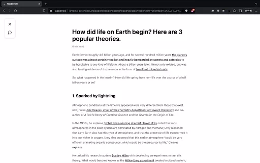 Reading Mode - Chrome Extension