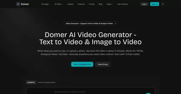 Domer AI Video Generator
