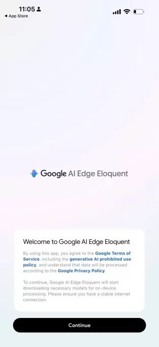 Google's offline-first AI dictation app on iOS