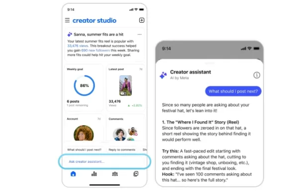 Facebook rolls out an AI companion app for creators