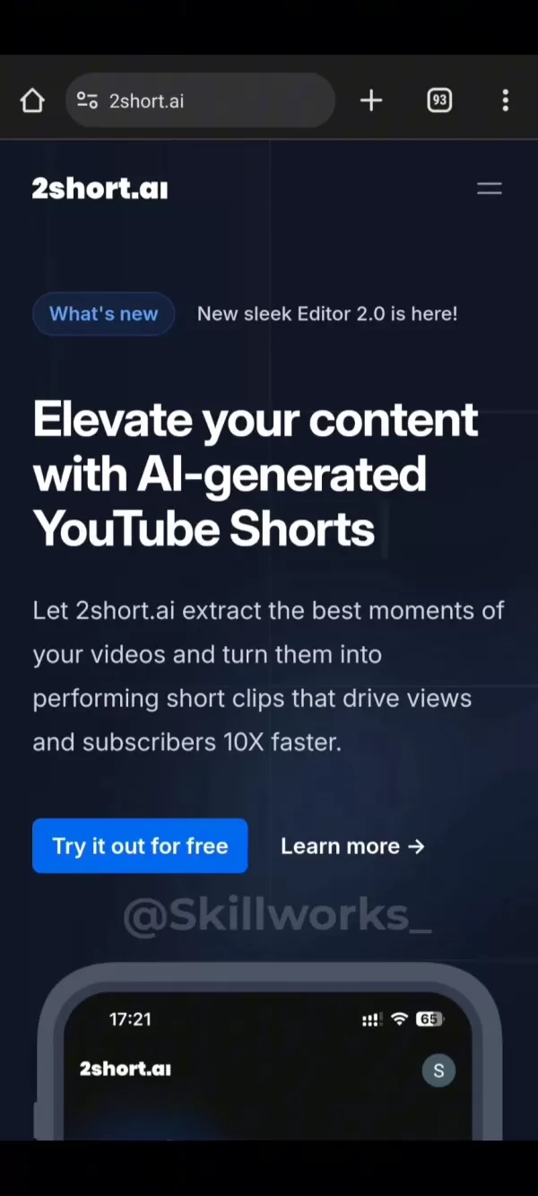 2short.ai оптимизирует создание вирусных видеороликов с помощью искусственного интеллекта