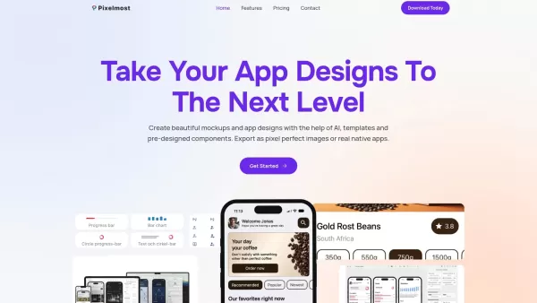 Pixelmost - App mockups with AI