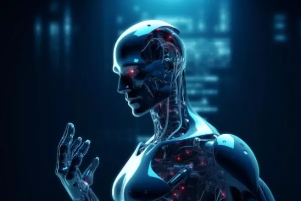 代表人工智慧技術的 AI 機器人