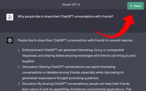 Share ChatGPT - Chrome Extension