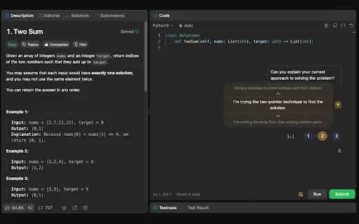 Leetcode Walkthrough - Chrome Extension