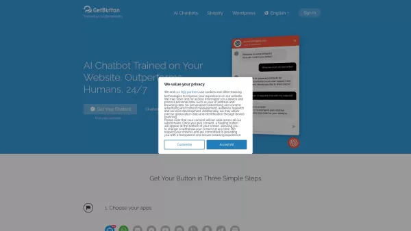 GetButton AI Chatbots for Websites