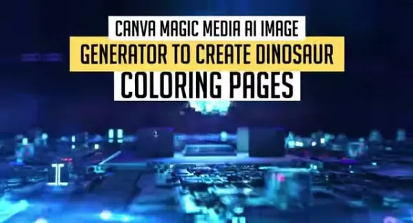 맞춤형 공룡 컬러링 페이지를 생성하는 Canva AI
