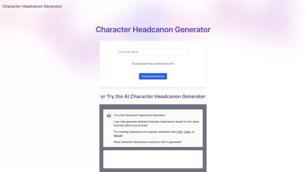 Headcanon Generator