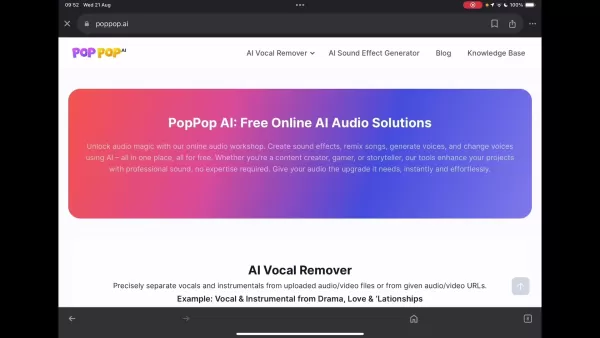 Reseña de PopPop.ai: Una herramienta en línea gratuita para efectos de sonido generados por IA