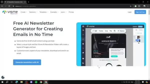 Visme Newsletter Creation