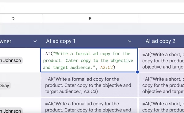 Gemini AI by Google Can Now Auto-Complete Spreadsheet Cells