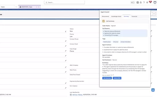 Avaamo Agent Assist - Chrome Extension