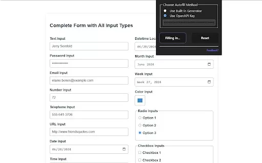 Autofilly - Chrome Extension