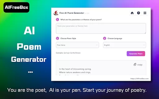 Free AI Poem Generator - Chrome Extension