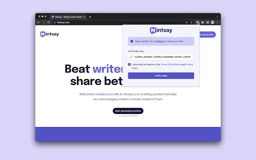 Hintsay - Chrome Extension