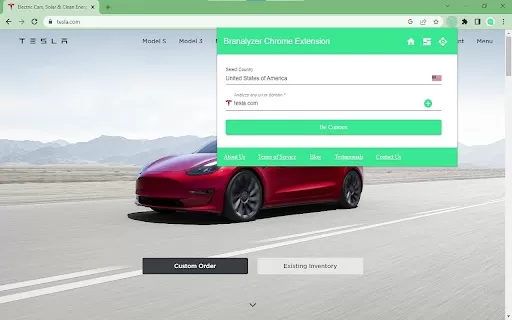 Branalyzer Brand's Instant Analyzer - Chrome Extension